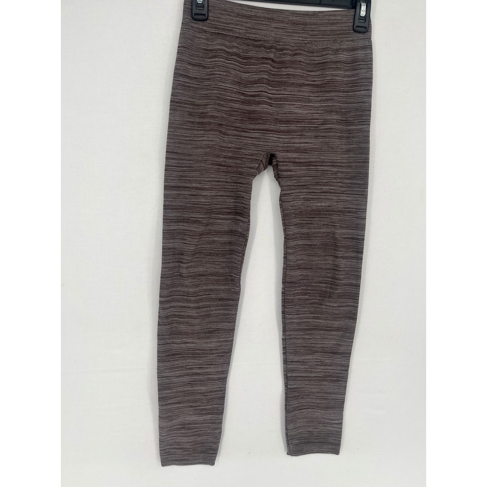 Coco Limon Space Dye Leggings Brown Stretch Activewear Pants S/M